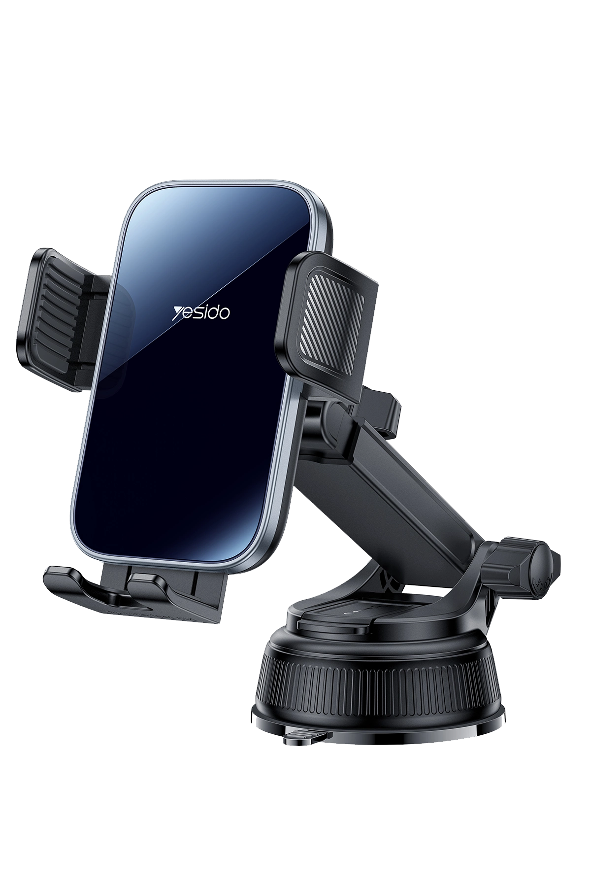 Yesido C279 360 Dönebilen Cam Panelli Vakumlu Araç Telefon Tutucu - Siyah