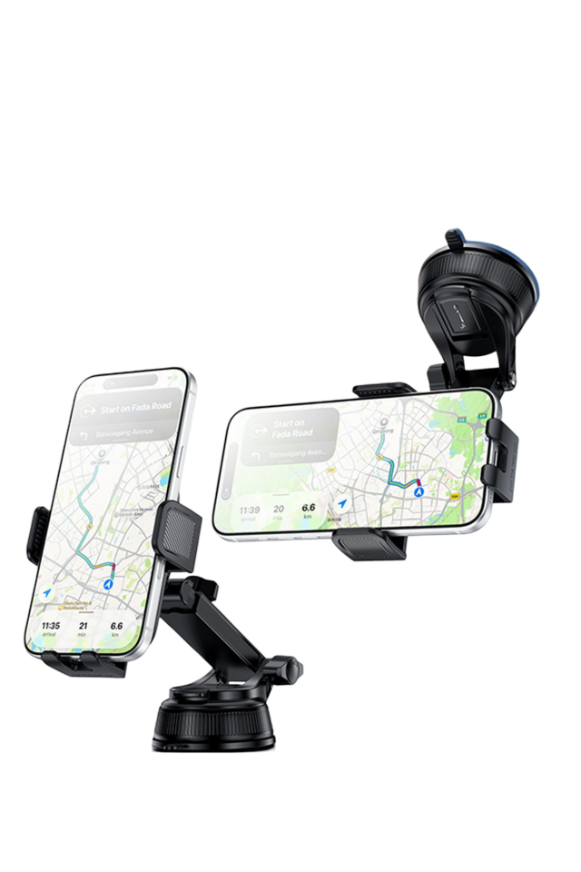 Yesido C279 360 Dönebilen Cam Panelli Vakumlu Araç Telefon Tutucu - Siyah