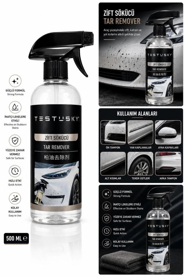 TESTUSKY ZİFT SÖKÜCÜ 500 ML
