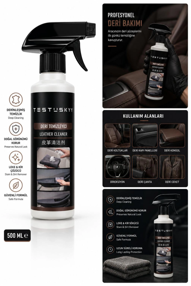 TESTUSKY DERİ TEMİZLEYİCİ 500 ML