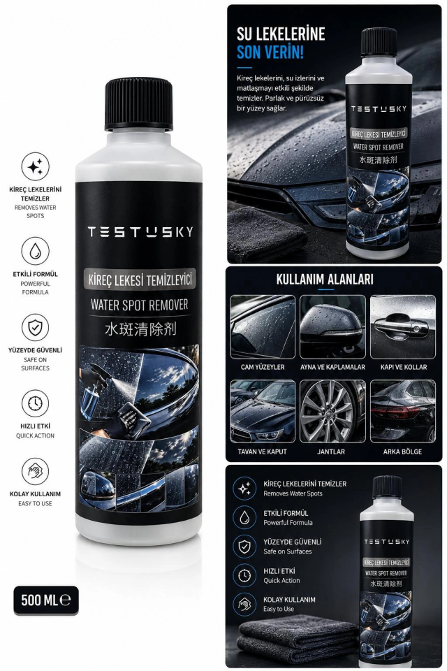 TESTUSKY KİREÇ LEKESİ TEMİZLEYİCİ 500 ML