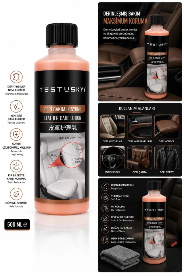 Testusky Deri Bakım Losyonu 500 ml