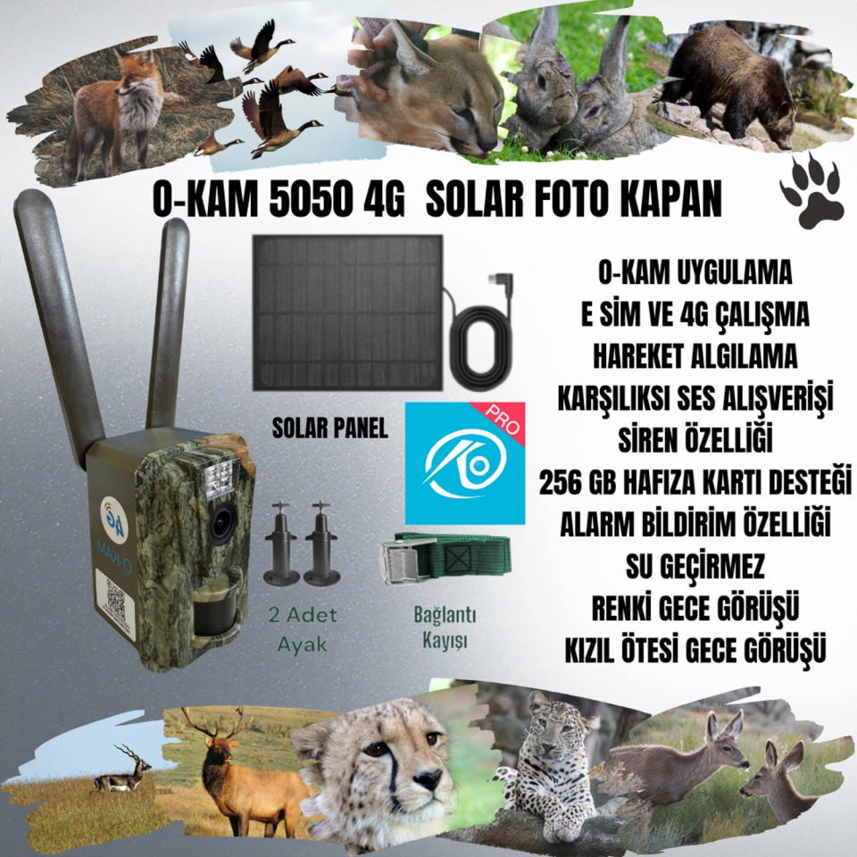 O-KAM 5050 4G SOLAR FOTOKAPAN