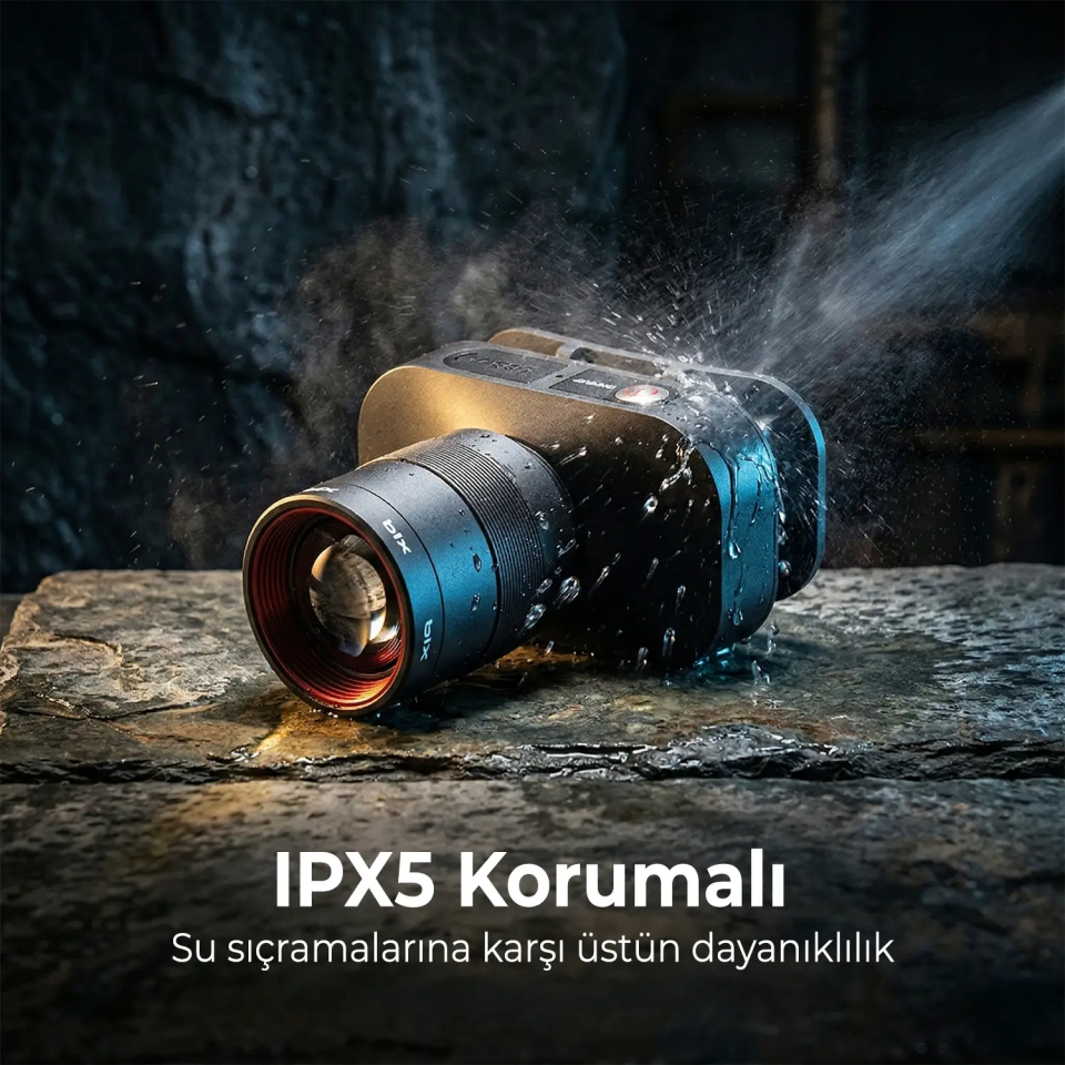 Bix BXT1FL Şarj Edilebilir 750 Lümen 2500 mAh. 4 Işık Modlu LED Kafa Lambası