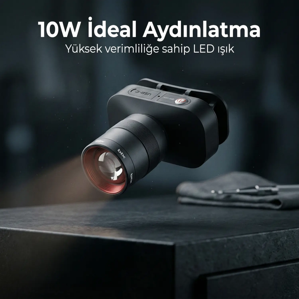Bix BXT1FL Şarj Edilebilir 750 Lümen 2500 mAh. 4 Işık Modlu LED Kafa Lambası
