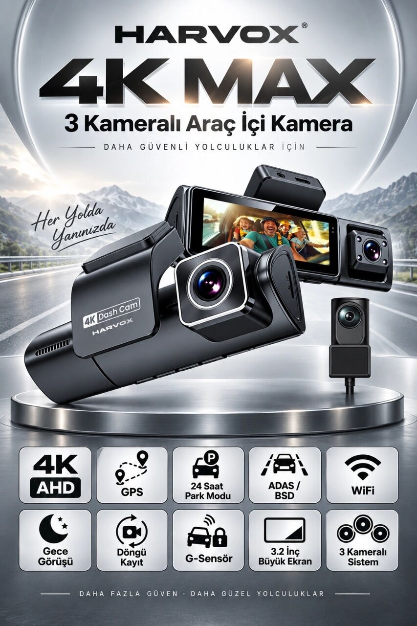 HARVOX 4K MAX ARAÇ KAMERASI