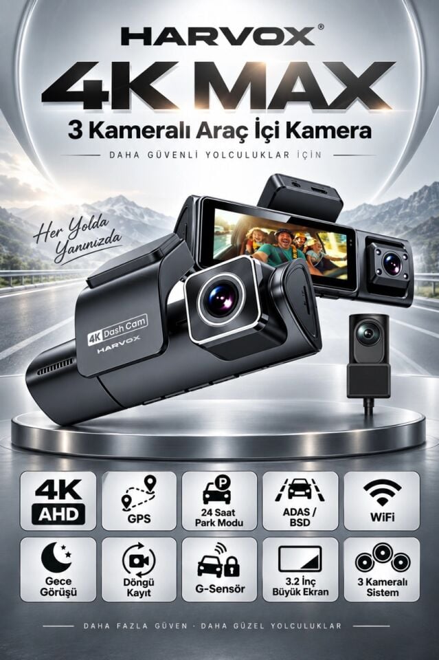 HARVOX 4K MAX ARAÇ KAMERASI