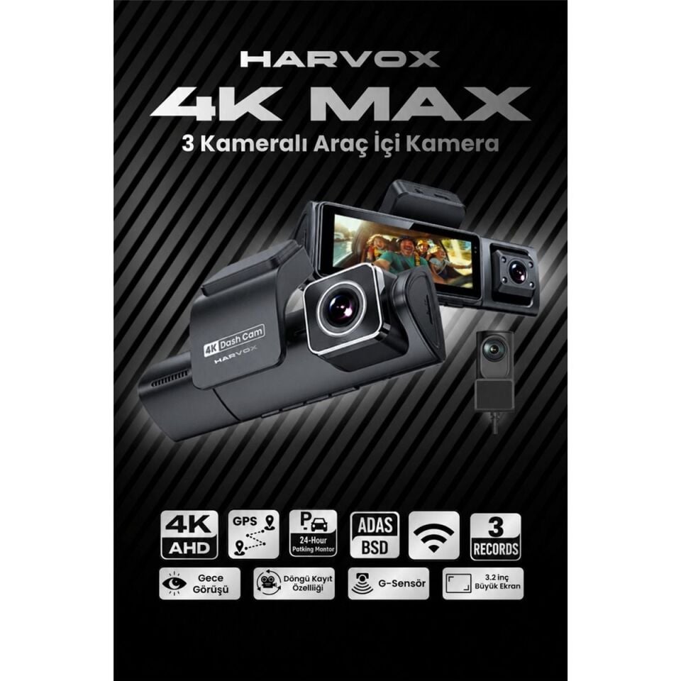 HARVOX 4K MAX ARAÇ KAMERASI