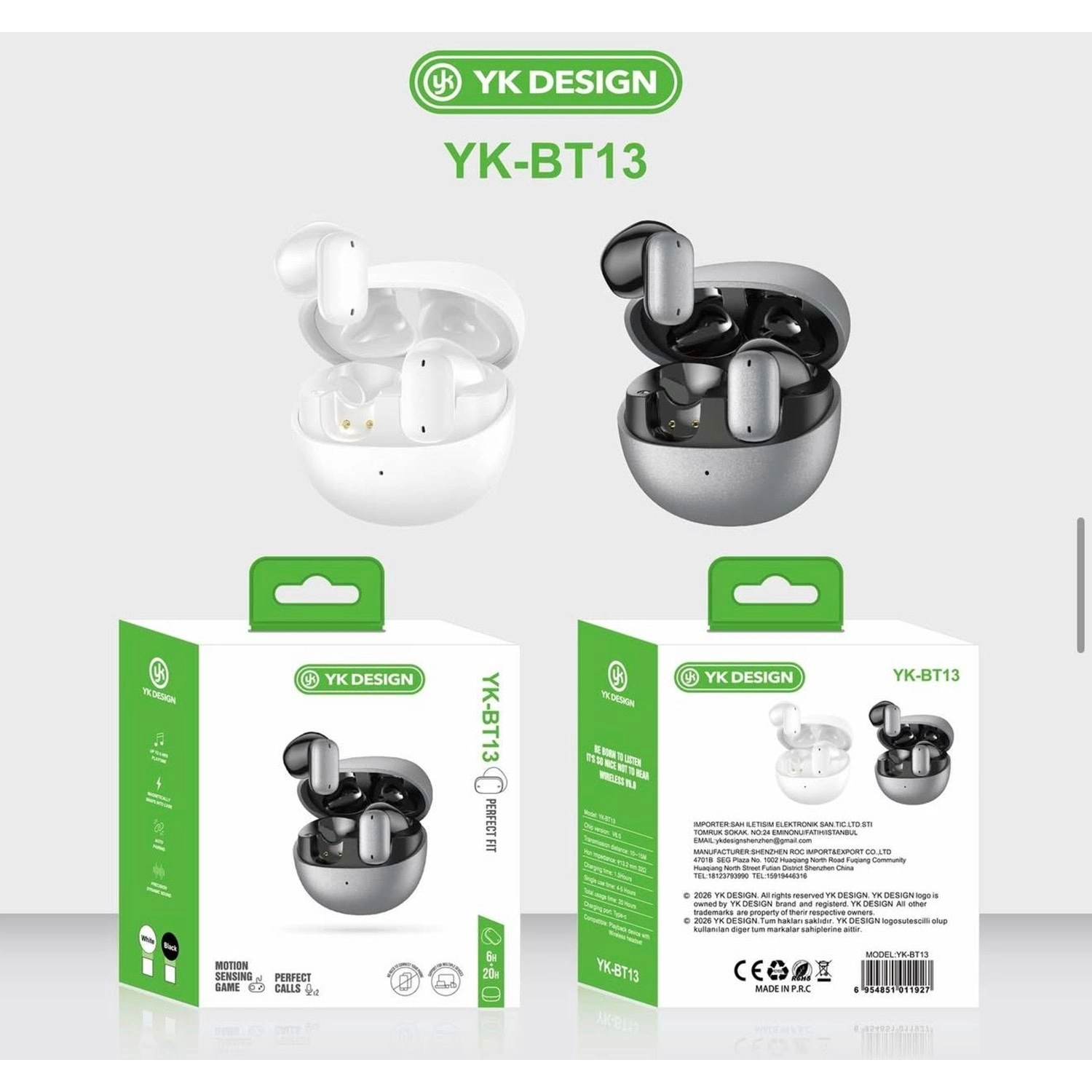 YK-BT13 BLUETOOTH EARPHONE