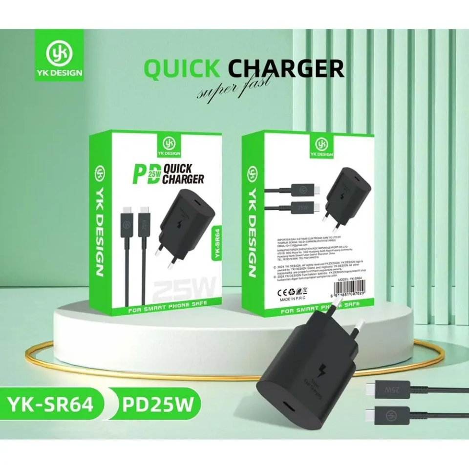 YK-SR64 25W Şarj Adaptörü