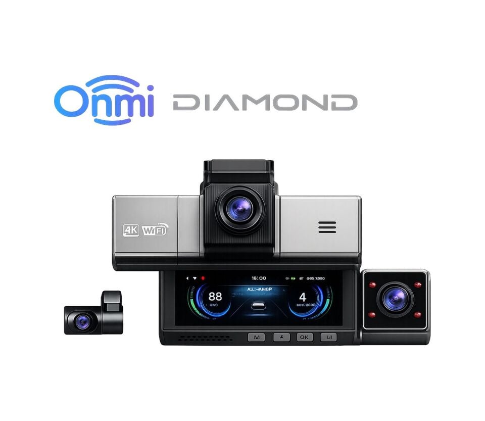 onmi X13 Araç Kamerası Ön ve Arka 4K+2K+2K 3 Kamera
