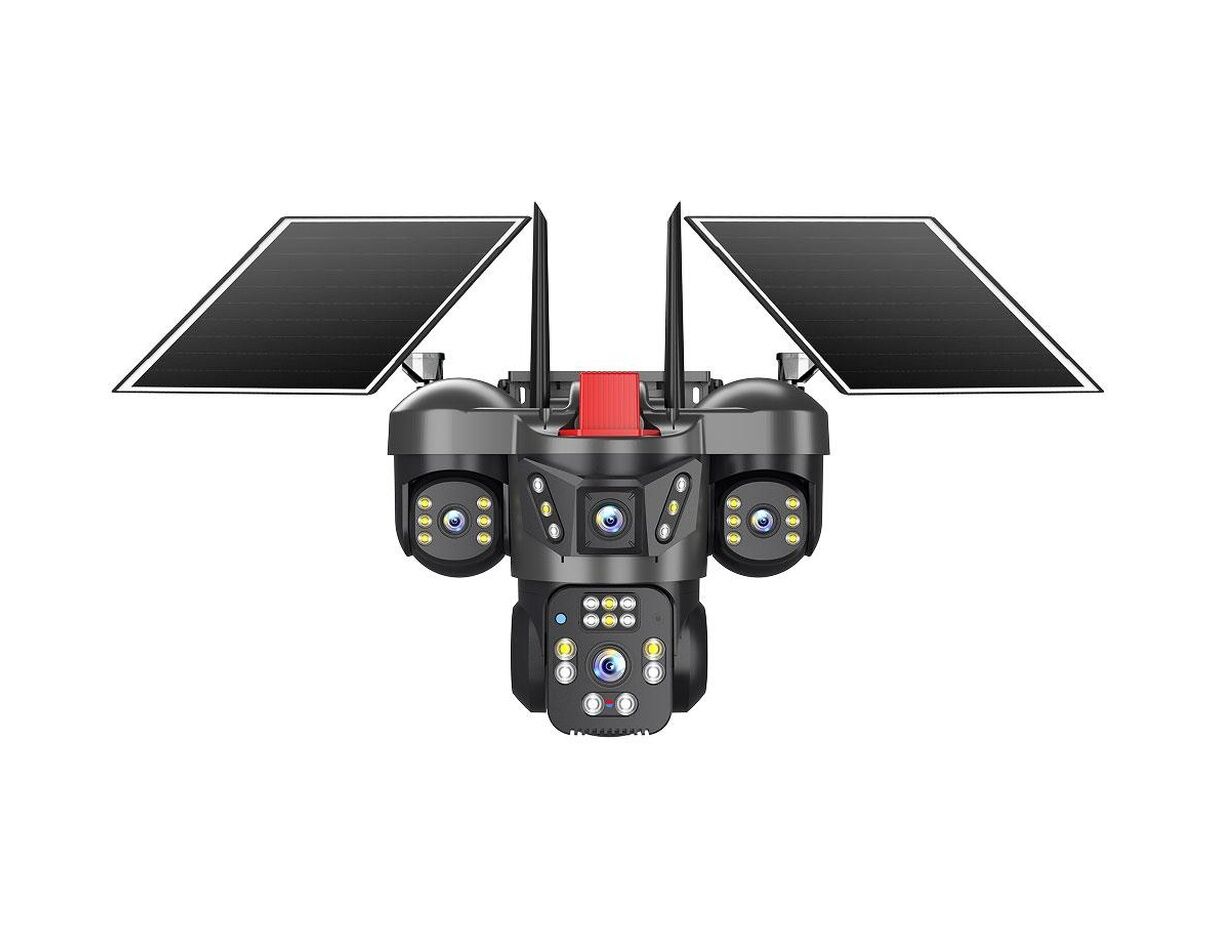 Joysee S4 12Mp AOR 4G 2x3.6mm 2x2.8mm 2 Solar Dört Kamera 22IR+12Led PTZ