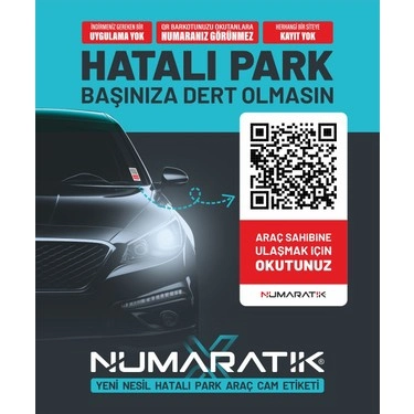 Numaratik (Yeni Nesil Hatalı Park Araç Cam Etiketi)