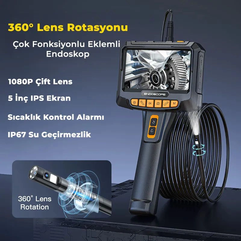 Monitörlü Yılan Kamera 10 Metre Myscope G10 Pro