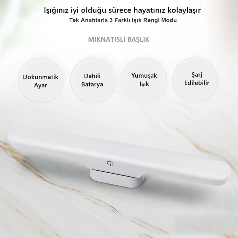 Hightek Sezar Şarjlı LED Aplik 30 cm HT0762 - 7