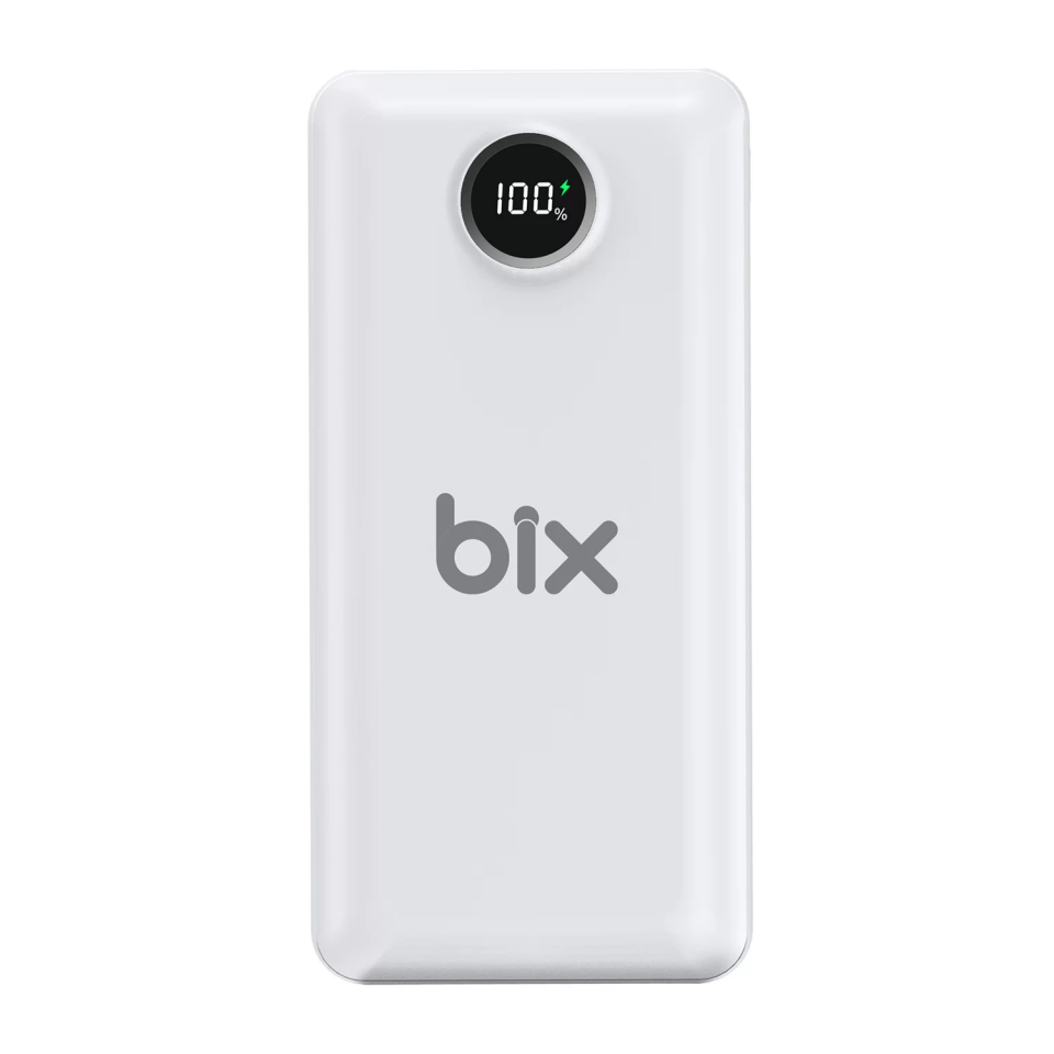 Bix PB201 22.5W Beyaz Qualcomm 4.0 Quick Şarj 20000 mAh Powerbank