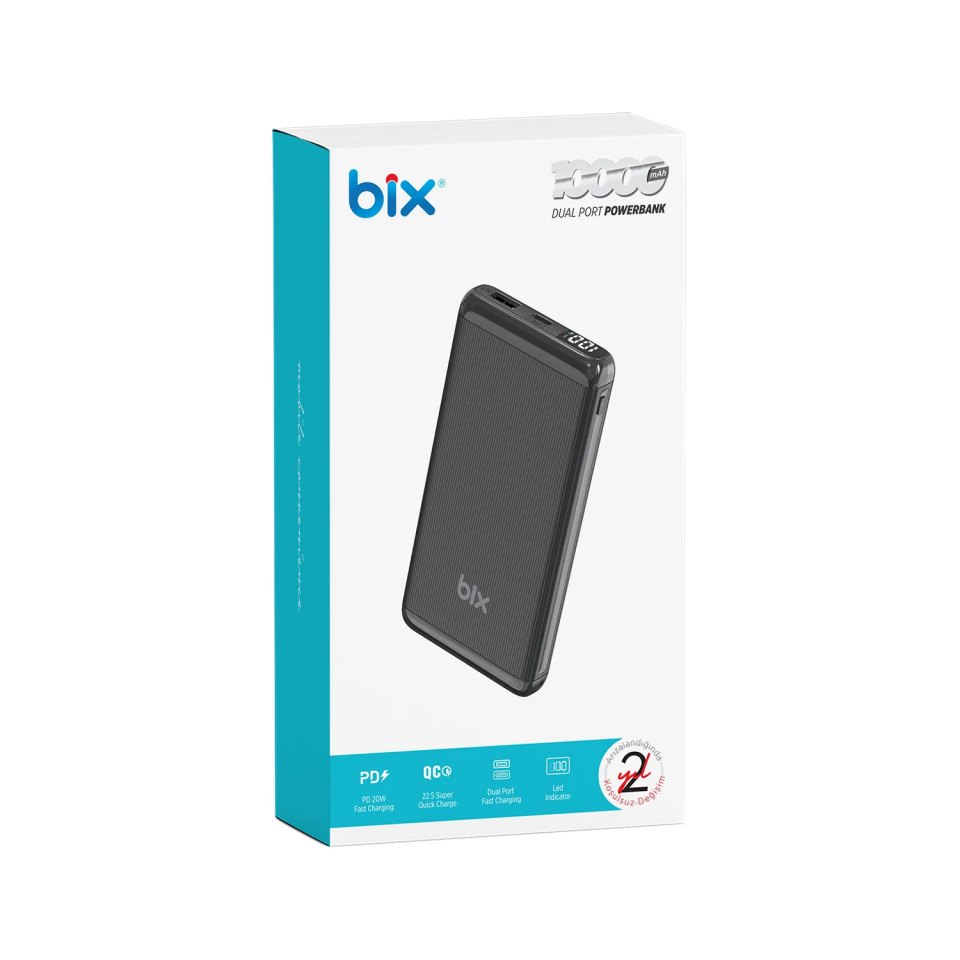Bix BXPB107-BK 10000 mAh 20W Siyah Powerbank - 4