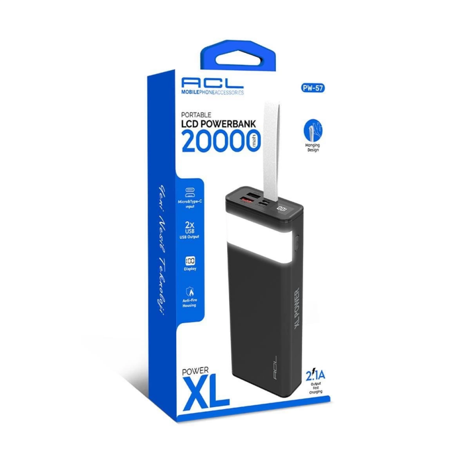ACL PW-57 20000 mAh Beyaz Powerbank - 2