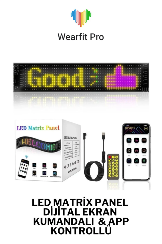 Led Matrix Panel Led-01 16X64 Led 90*370 MM