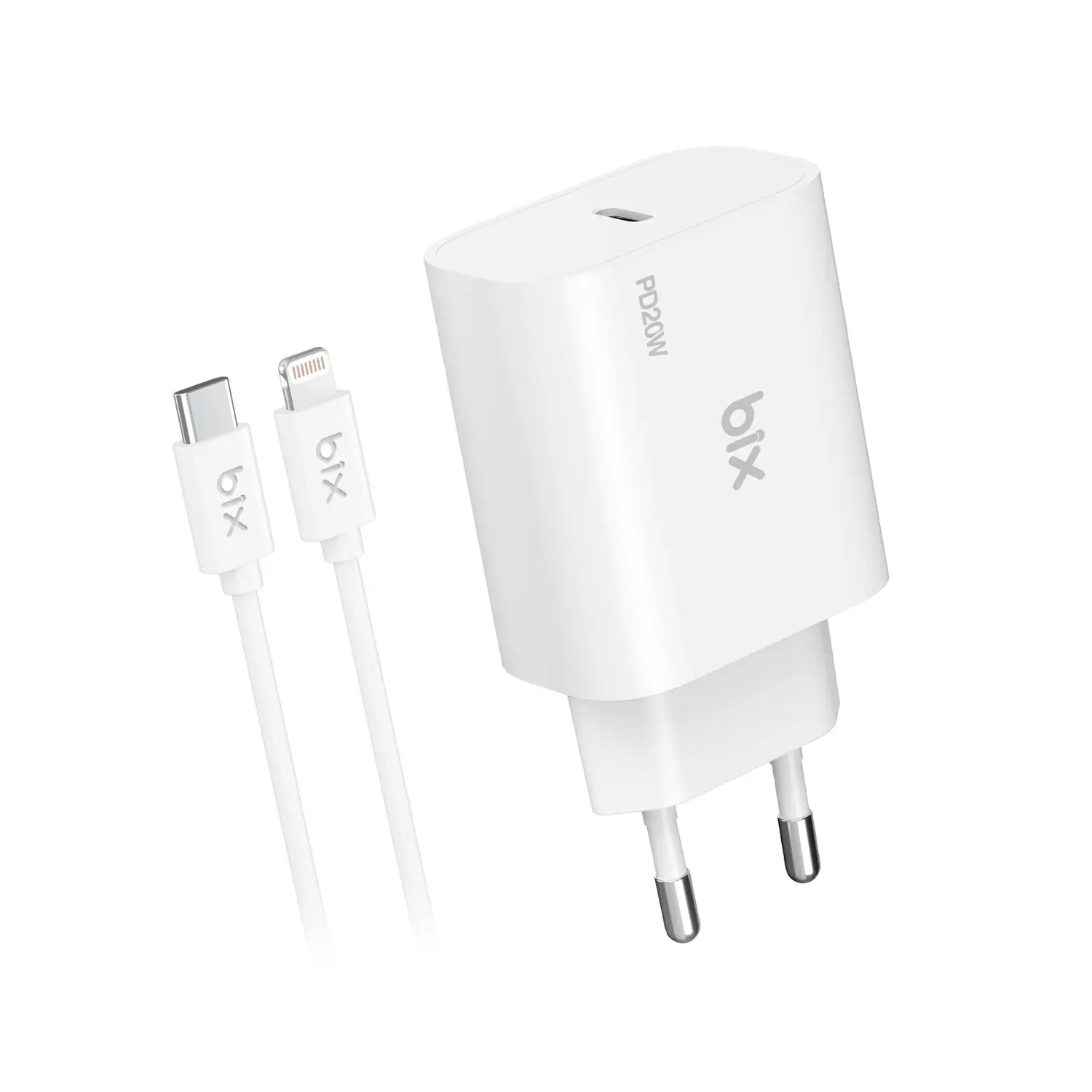 Bix Bxcl21Ta 20W Fast Şarj Adaptörü Ve Type-C - Lightning Kablo