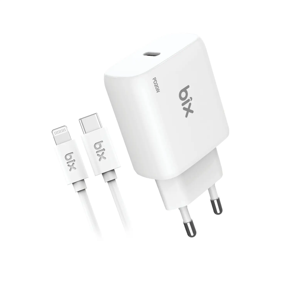 Bix Bx-Cl20Ta 20W Fast Type - C Çıkış Şarj Adaptörü Ve Lıghtnıng Kablo