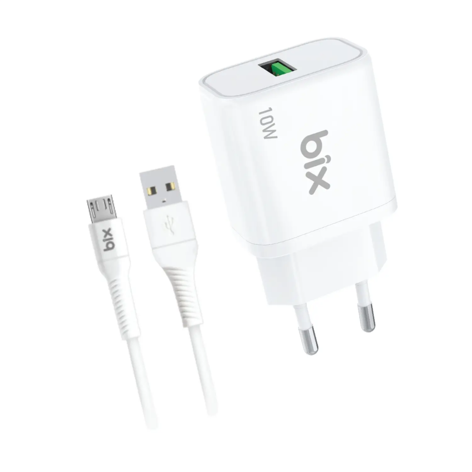 Bix Bt-M10Ta 10W 2.1A Micro Usb Çıkış Şarj Adaptörü Ve Kablosu
