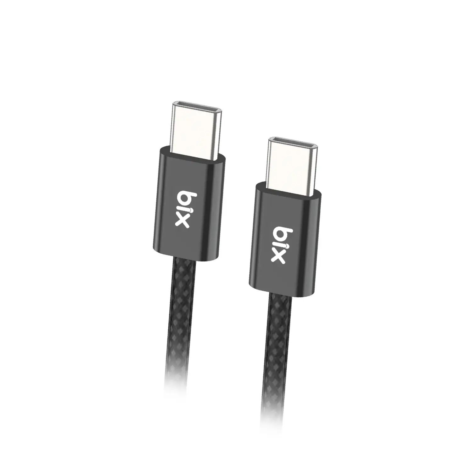 Bix Bx04Cc 60W Type-C To Type-C Örgülü Siyah Kablo