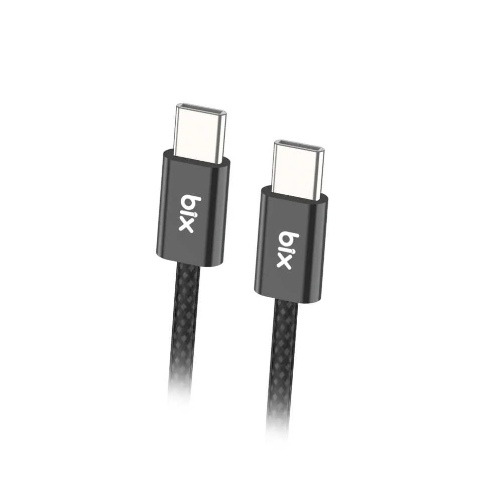 Bix Bx04Cc 60W Type-C To Type-C Örgülü Siyah Kablo