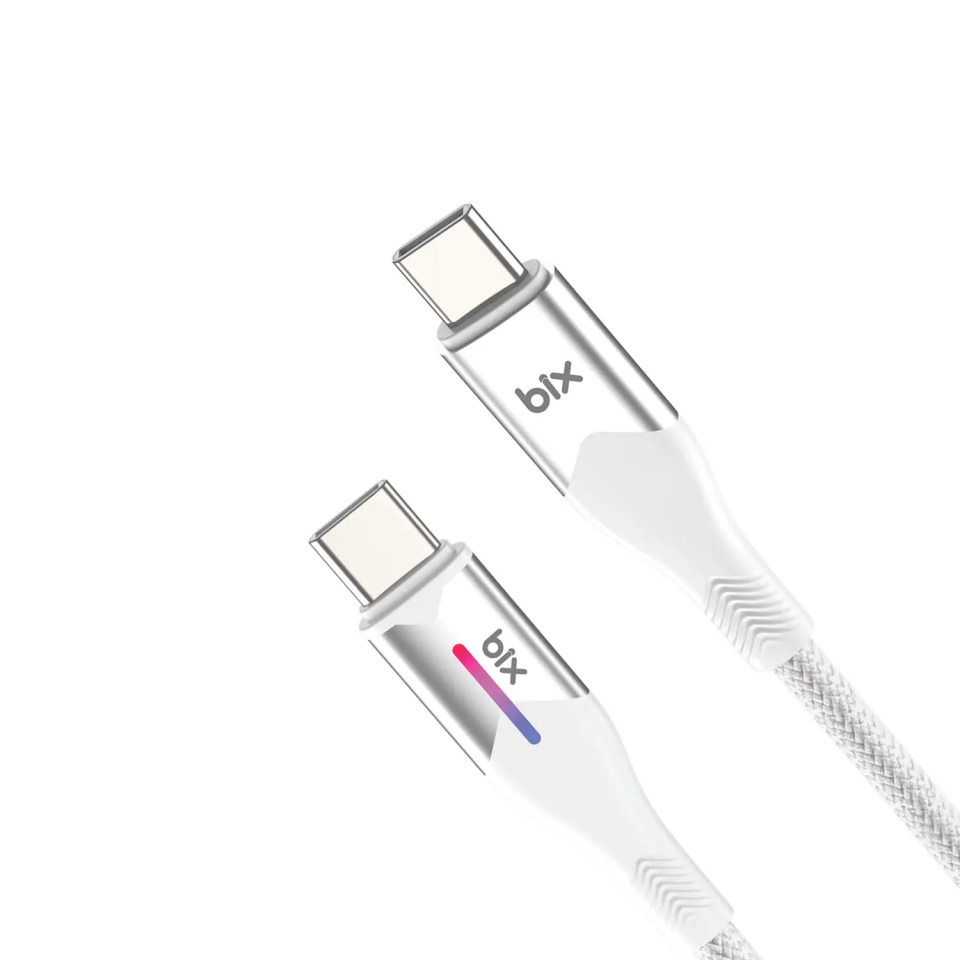 Bix Bx05Cc 60W Type-C To Type-C Örgülü Kablo Beyaz