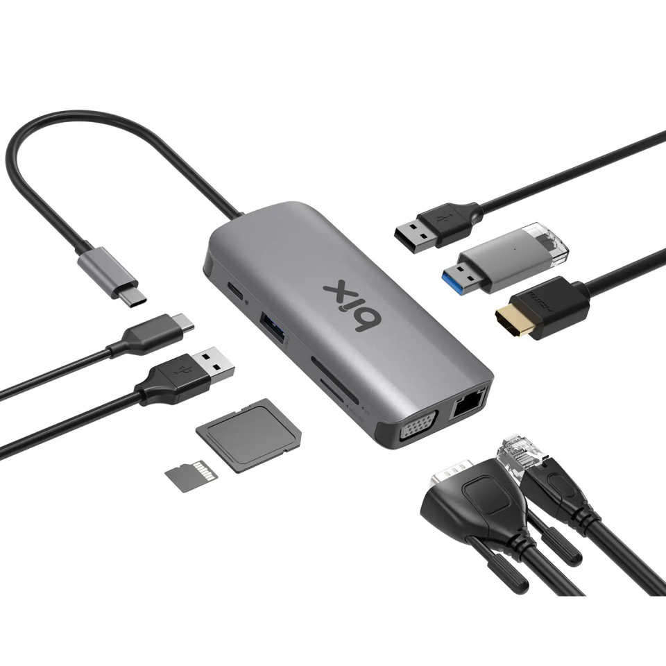 Bix Type-C To Vga Ethernet Hdmı Usb Çevirici Bx17Hb
