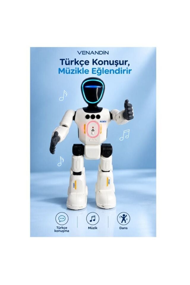 22011 Robix Uzaktan Kumandalı Yapay Zeka Destekli Akıllı Robot Adam