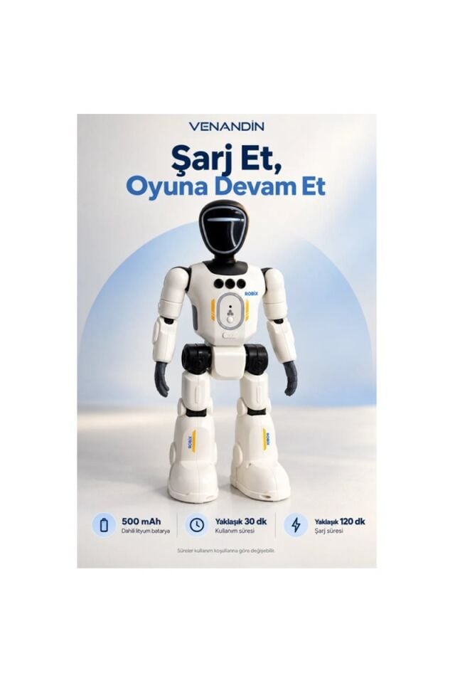 22011 Robix Uzaktan Kumandalı Yapay Zeka Destekli Akıllı Robot Adam