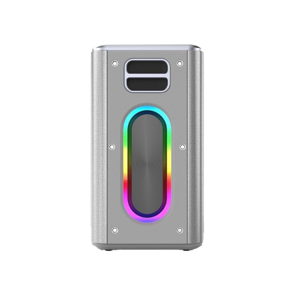 HI-MBOXSR HiFuture MusicBox 100W Karaoke Sistemi Kablosuz Taşınabilir Hoparlör Gümüş