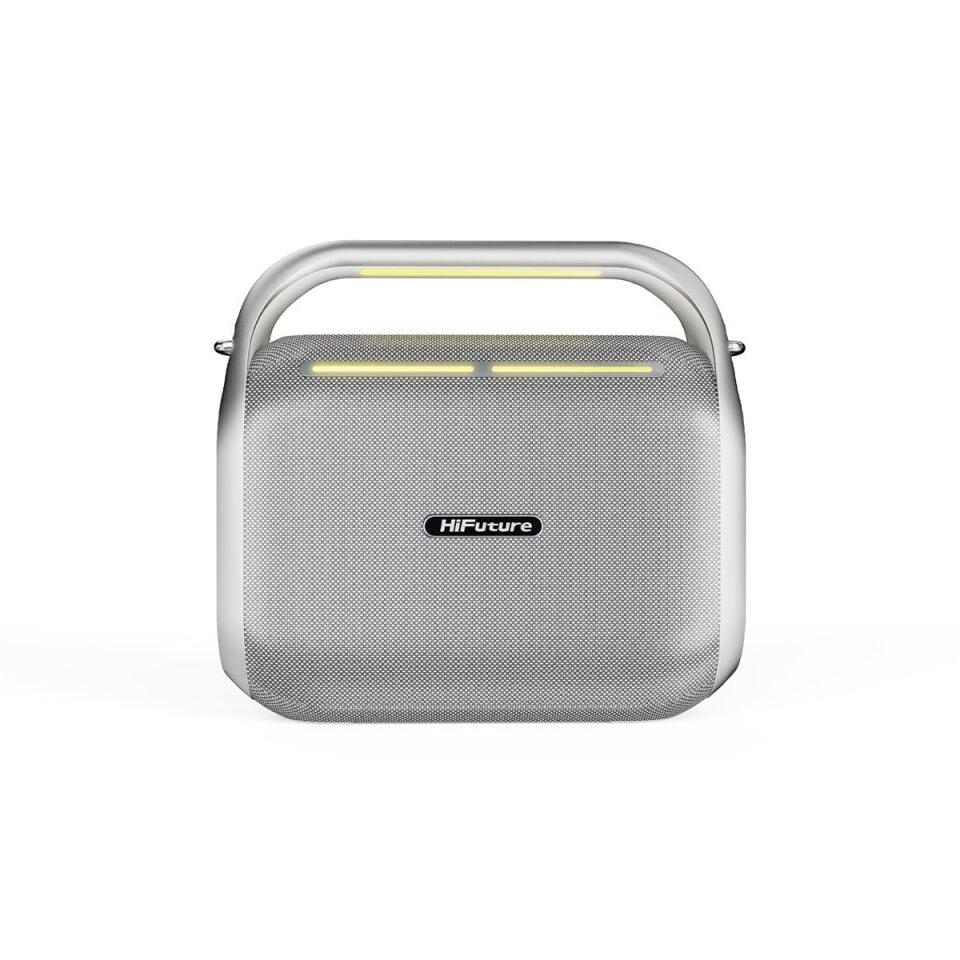 HiFuture MusicBox 200 100W Karaoke Sistemi Kablosuz Taşınabilir Hoparlör Gümüş