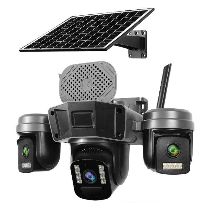 O-Kam-5210 Wifi Solar 3 Lens Sirenli