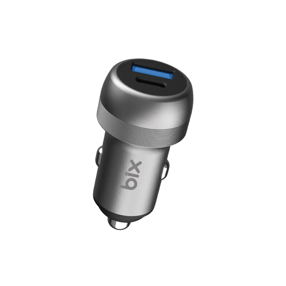 Bix 100W Siyah  Bxac100W Pd + Qc 3.0 Usb Fast Type - C Ve Usb Çıkış Araç Şarj Adaptörü